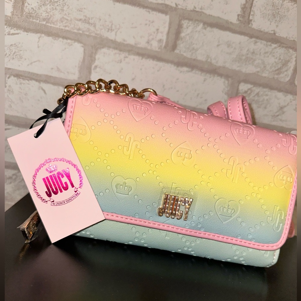 Juicy Couture Pink and Yellow Crossbody Bag